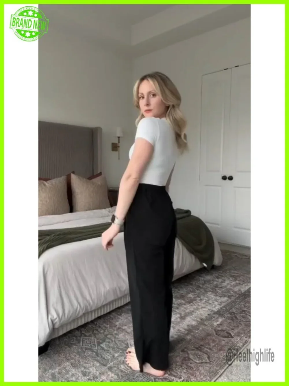 Wide Leg Dress Pants Women Pull On Work Business Casual Slacks Pleated